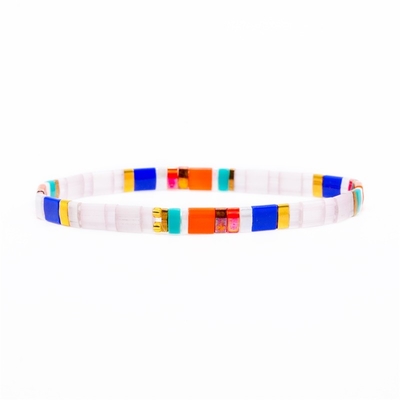 Bracelete elástico do grânulo de Tila de duas costas geométrico para o aniversário