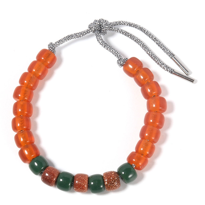 o forte vermelho e verde do presente de Chirstmas da joia da forma da mistura da cor do vidro perla o bracelete