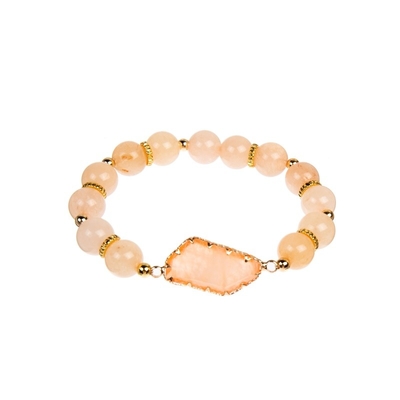 O KC handcrafted o presente frisado elástico alaranjado do bracelete para a mamãe