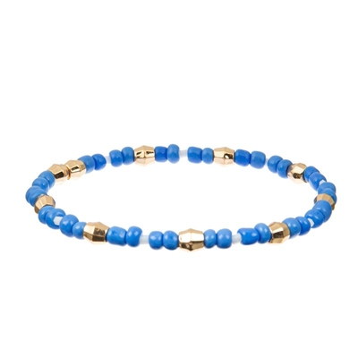 Grânulos elásticos ajustáveis do espaçador de Crystal Bracelets With Gold Tube
