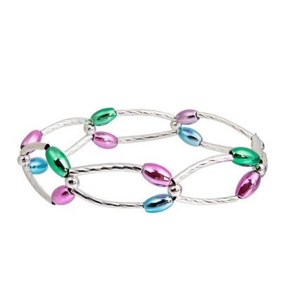 KC Crystal Bracelets elástico, braceletes retros da pulseira do estiramento da personalidade