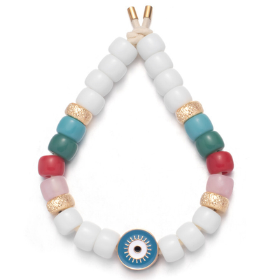 Ajustáveis elásticos do bracelete de Eve Eyes Enamel Forte Beads com 2.0mm ampliam o furo
