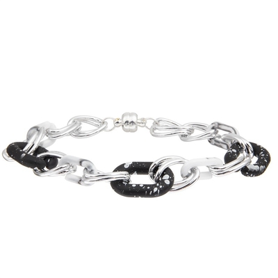Do bracelete de prata do elo de corrente do estilo de Miami curvatura magnética