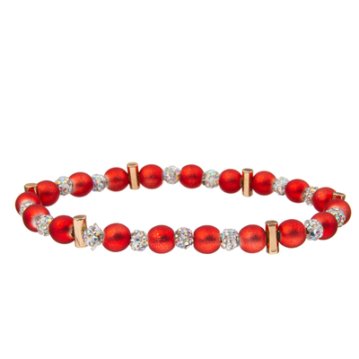7 braceletes feitos a mão dos grânulos das cores com Crystal Ball