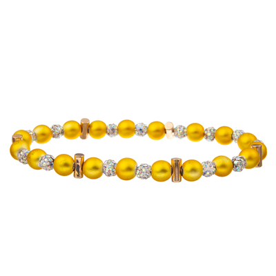 7 braceletes feitos a mão dos grânulos das cores com Crystal Ball