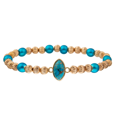 3 cores apedrejam a abóbora chapeada dos braceletes dos grânulos ouro feito a mão dada forma