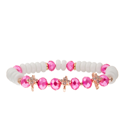 O esmalte feito a mão do estilo da joia DIY perlou o encanto na moda liga de zinco dos braceletes