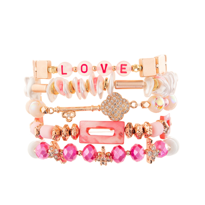 O esmalte feito a mão do estilo da joia DIY perlou o encanto na moda liga de zinco dos braceletes