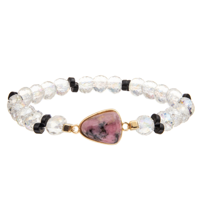 Crystal Faceted Beads Charm Bracelets feito a mão com turquesa dada forma gota