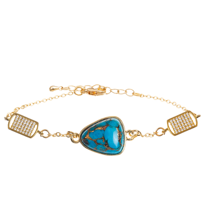Bracelete feito a mão do elo de corrente com retângulo/Sakura/estrela/pendente do zircão