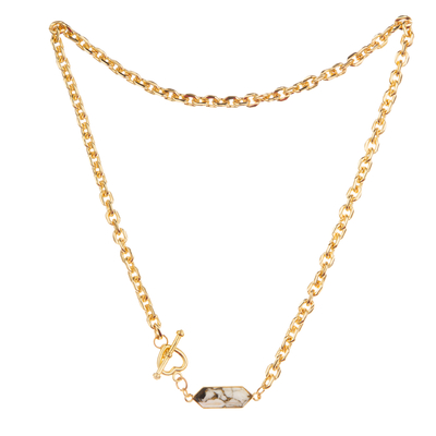 Colar folheado a ouro simples europeia do elo de corrente do pendente da forma 14K