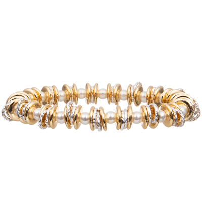 Mistura de prata Ring Stretchy Handmade Beads Bracelets projetado especial do ouro com a pérola de vidro brilhante minúscula de 4mm