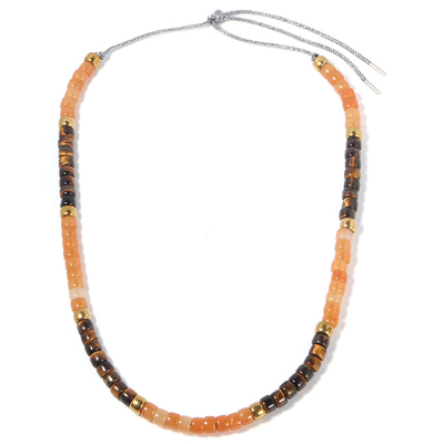 Comprimento 32&quot; colar frisada multicolorido, colar de pedra natural dos grânulos de 6*8mm