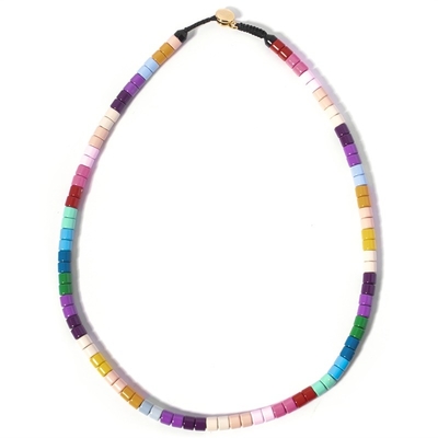 Colar geométrica do grânulo do esmalte da liga, colar da gargantilha do grânulo para a mulher