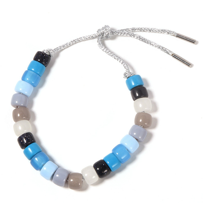 O bracelete dos grânulos do forte do estilo da queda Handcraft o cabo da prata do fechamento do fecho