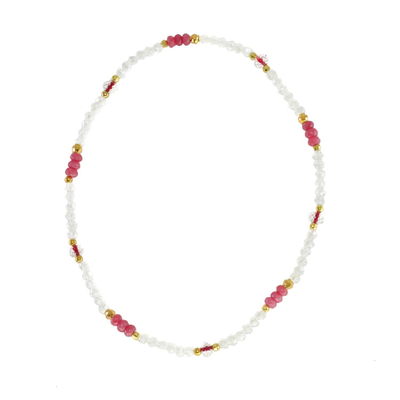 Presente de feriados de vidro Handcrafted de Crystal Multicolor Beaded Necklace For