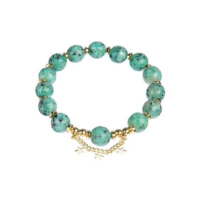 bracelete de pedra perlado de 8mm paz interna em volta da forma para a ioga