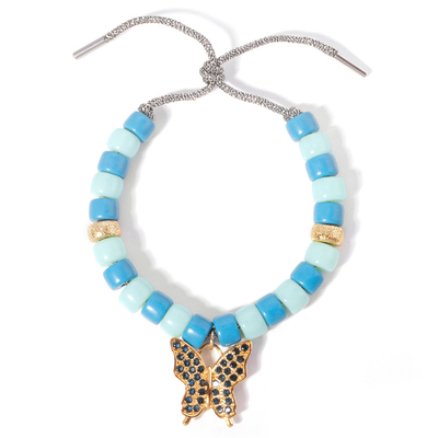 O leopardo Dot Stone Forte Beads Bracelet, multi leopardo do zircão perlou o bracelete