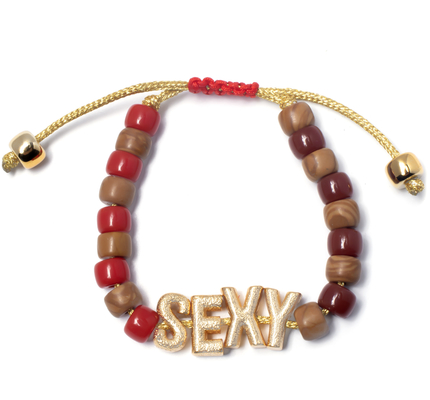 Bracelete de nylon do grânulo da letra da amizade do ouro do OEM com o fecho ajustável da trança