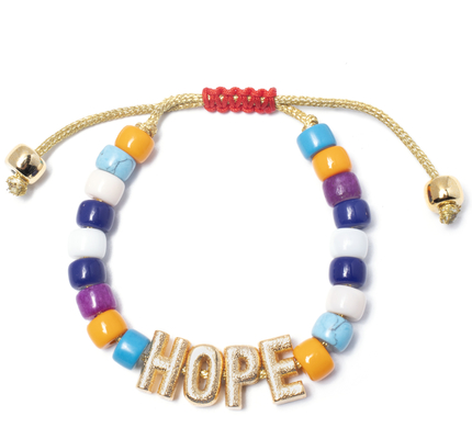 Bracelete de nylon do grânulo da letra da amizade do ouro do OEM com o fecho ajustável da trança
