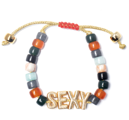 Bracelete de nylon do grânulo da letra da amizade do ouro do OEM com o fecho ajustável da trança