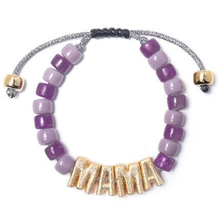 Bracelete de nylon do grânulo da letra da amizade do ouro do OEM com o fecho ajustável da trança