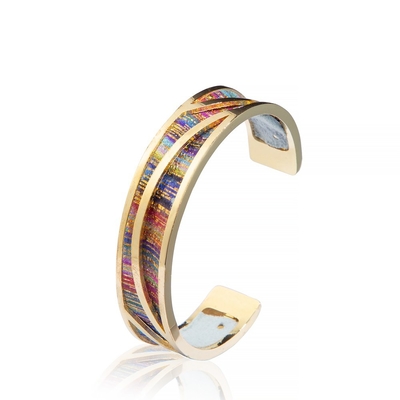 Encaixe a forma chapeada ouro de Boho Boêmia da pulseira do bracelete do punho do arco-íris