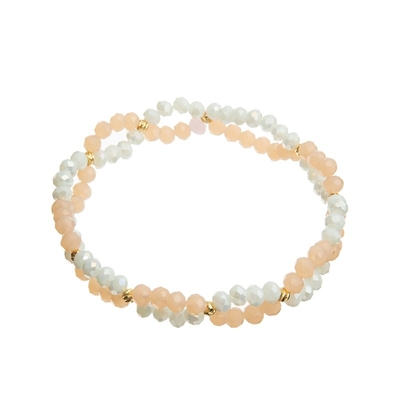 Crystal Beaded Bracelet Elegant Seed Multilayer para o desgaste diário
