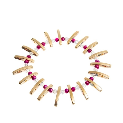 Mulheres de Crystal Bead Stretch Bracelets For do vidro da pedra da irregularidade