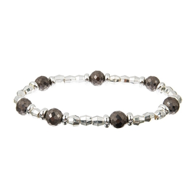 Braceletes de prata de cristal de vidro dos grânulos do OEM, bracelete adolescente do estilo de Boho