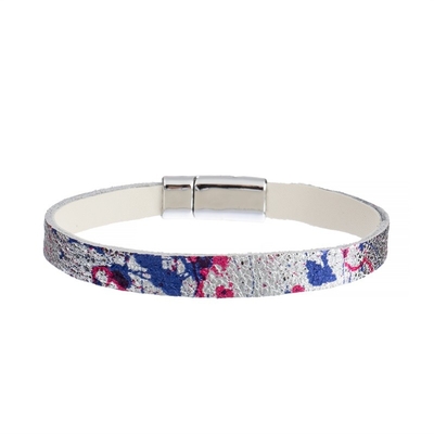 Bracelete de couro feito a mão do OEM, bracelete do cabelo de Luster Animal Print Leather Horse