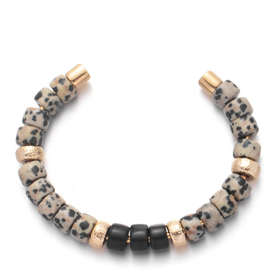 O leopardo Dot Handmade Beaded Bangles High lustrou o desgaste diário
