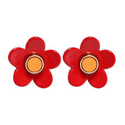 Brincos 5g/Pair do esmalte da flor do ODM do OEM coloridos para mulheres