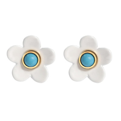 Brincos 5g/Pair do esmalte da flor do ODM do OEM coloridos para mulheres