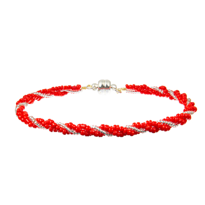 bracelete colorido dos grânulos da mistura de 18.5cm ajustado com extremidades dos ímãs