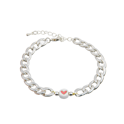 Bracelete frisado chapeado prata da letra do ouro de Diy 14k com extremidade da lagosta