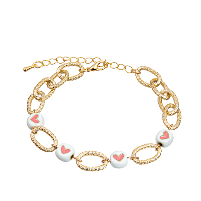 Bracelete frisado chapeado prata da letra do ouro de Diy 14k com extremidade da lagosta