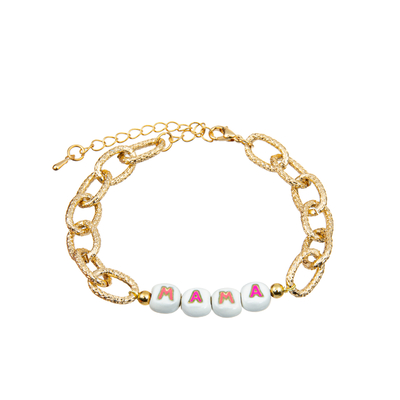 Bracelete frisado chapeado prata da letra do ouro de Diy 14k com extremidade da lagosta