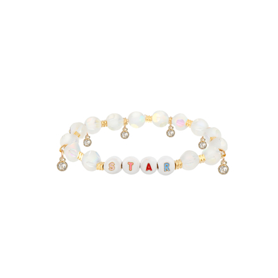 Braceletes engraçados Eco 10g/pc amigável do grânulo da letra do encanto do zircão