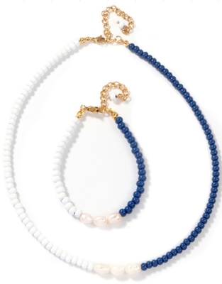 o bracelete de água doce da pérola de 5-6mm, arco-íris coloriu o bracelete do grânulo do esmalte