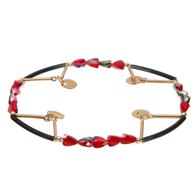 Cor do arco-íris dos braceletes de corrente de Crystal Stretchy Spring Zircon Star