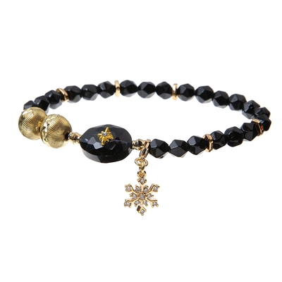 Cor pastel Crystal Bracelets elástico de turquesa da pérola com corda vitrificada de vidro dos grânulos