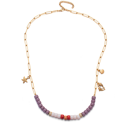 O forte de aço inoxidável perla o chapeamento de ouro do vácuo do bracelete 18k com corrente
