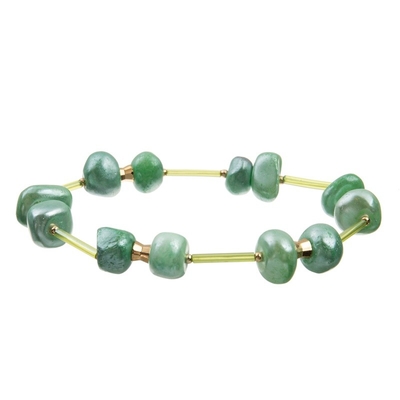Presente fresco geométrico de Crystal Beads Bracelets Vintage Style da cor verde para ela