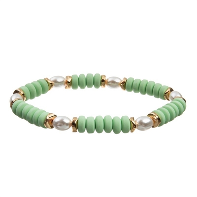Presente fresco geométrico de Crystal Beads Bracelets Vintage Style da cor verde para ela