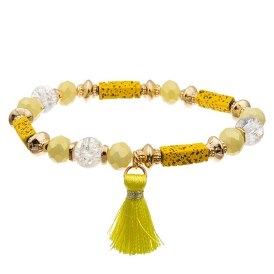 Fecho de couro de Crystal Bead Bracelet With Magnetic do envoltório para a menina