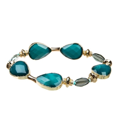Coleção empilhável da mola do grupo do bracelete da cor verde para mulheres elegantes