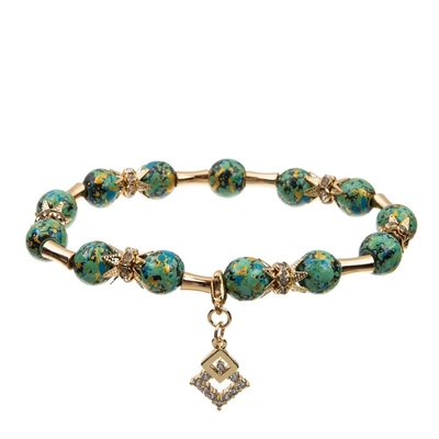 Coleção empilhável da mola do grupo do bracelete da cor verde para mulheres elegantes