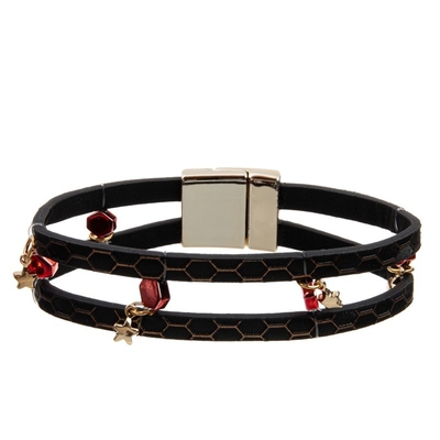 Cor preta customizável de couro genuína do bracelete Multilayer do ofício da mão
