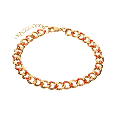O ouro de aço inoxidável dos braceletes 18K do encanto da cor punk do esmalte do estilo chapeou personalizado